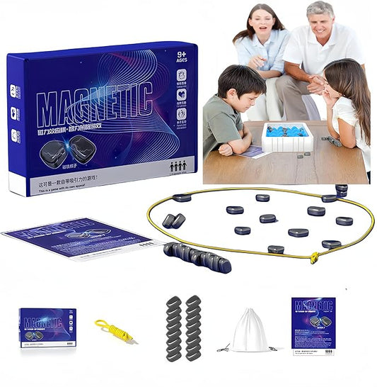 2024 New Portable, Magnetic Chess Game, Intellectual Battle Game, Strategy Game for Children and Adults, Fun Family Party Game, Multiplayer Magnetic Board Game,Fun Puzzle Gift… (Set B)