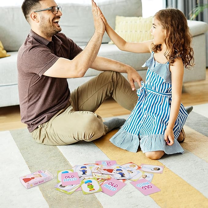 Go Fish,Old Maid Card Games, Go Fish Card Game for Kids 4-8, Card Games for Toddler 2-4 Years, Easy to Learn,Easter Basket Stuffers Gifts Ideal, Fun for Family Game Night Travel Preschool Classroom