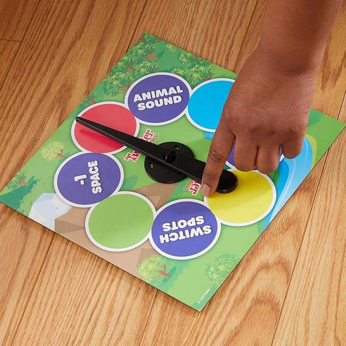 Hasbro Gaming Twister Junior Game, Animal Adventure 2-Sided Mat, 2 Games in 1, Party Game for Kids Ages 3 and Up and 2-4 Players (Amazon Exclusive)