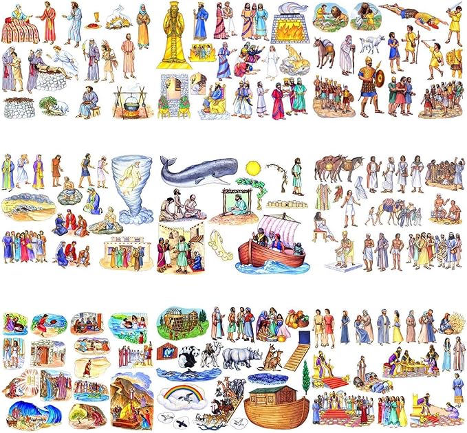 9 Old Testament Bible Stories Felt Flannel Board Story Abraham Daniel David Job Jonah Joseph Moses Noah Ruth & Esther