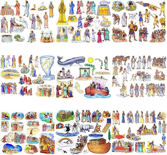 9 Old Testament Bible Stories Felt Flannel Board Story Abraham Daniel David Job Jonah Joseph Moses Noah Ruth & Esther