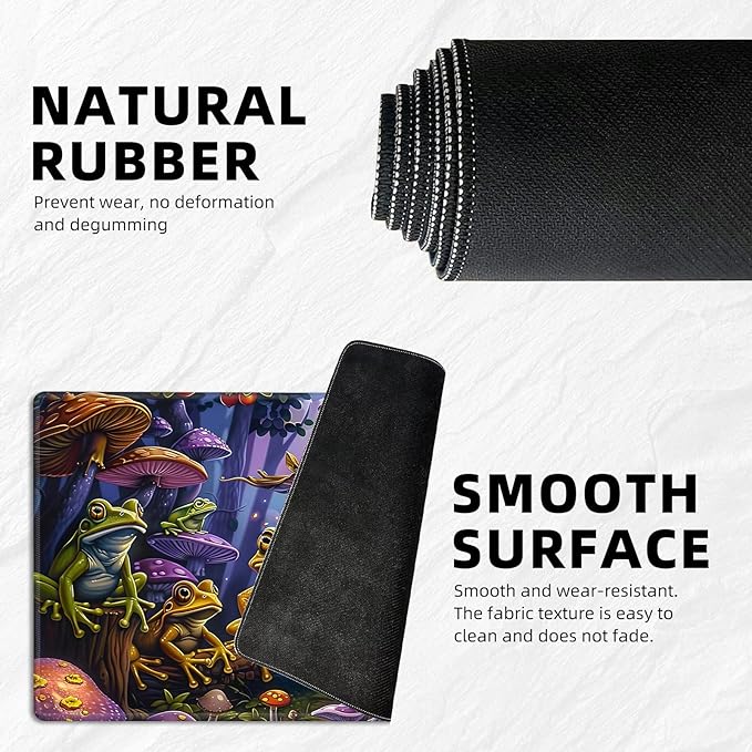 for MTG Playmat with Storage Bag, for TCG Playmat and Playing Card Mat for Magic Board Games, Non-Slip Frog Desk Mat, Stitched Edges Game Mat, Rollable & Foldable Card Playmat