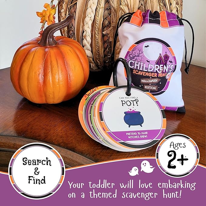 Children's Scavenger Hunt: Halloween Edition | Toddler Activities | Halloween Games for 2, 3 Year Old's & Up | Kids Scavenger Hunt Cards