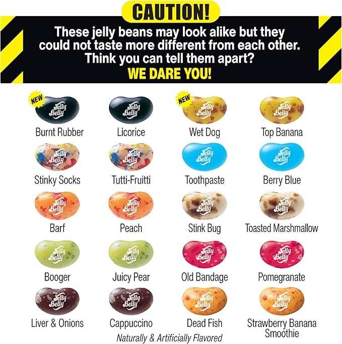 Jelly Belly BeanBoozled Taste the Truth game Refill packs – 1 x Tasty jelly bean bag (2.7oz), 1 x Weird and Wild jelly bean bag (2.7oz) – Includes BeanBoozled’s 2 new flavors