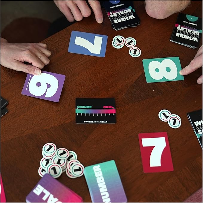 Spin Master Games, Where on The Scale, A Party Game of Extremes, for Friendsgiving, Bachelorette Parties, College, Birthdays, Happy Hour & More, 2 & Up Players, for Ages 18 & Up