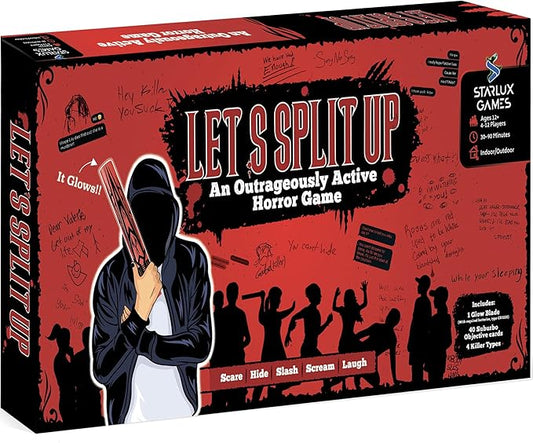 Let's Split Up - an Outrageous Horror Spoof Game | Ages 12+, 4-12 Players | Halloween Games for Teens | Horror Board Games Alternative | Outdoor Games | Teen Boys Gift Ideas | Pulse-Pounding Thrills!