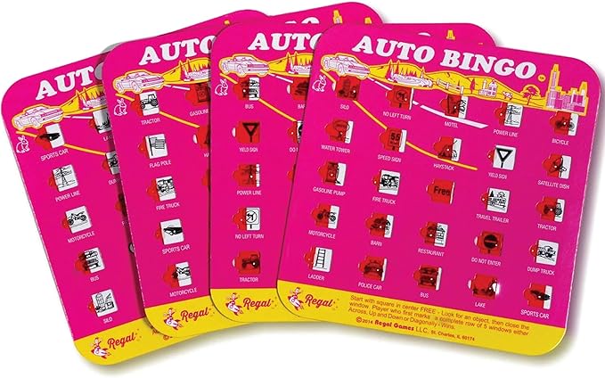 Regal Games Original Travel Bingo 4 Packs