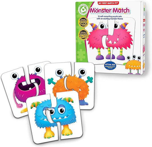 The Learning Journey: My First Match It - Monster Match - Puzzle Games for Toddlers - 15 Self-Correcting Matching Picture Game - Award Winning Toys