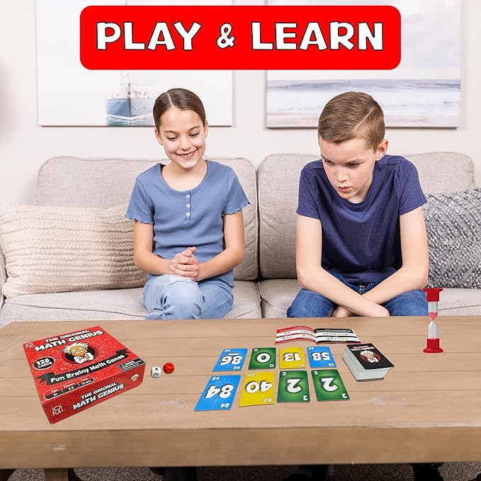 The Original Math Genius Game: an Educational Board Game of Addition, Subtraction, Multiplication, and Division for Kids Ages 6 Years and Up