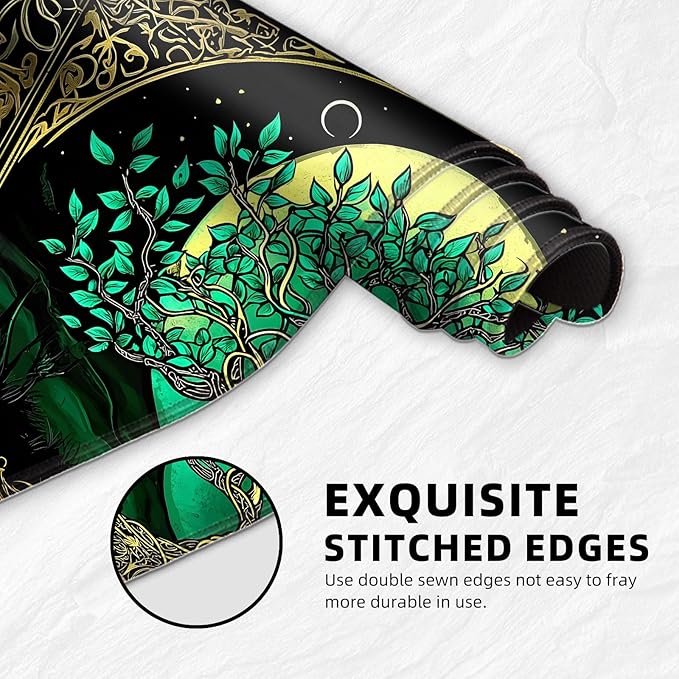 for MTG Playmat with Storage Bags, Card Playmat for TCG Card Playing Game,Rollable & Foldable for PTCG and Board Game Mat for Cards,Non-Slip Celtic Tree of Life Desk Mat for Home Office