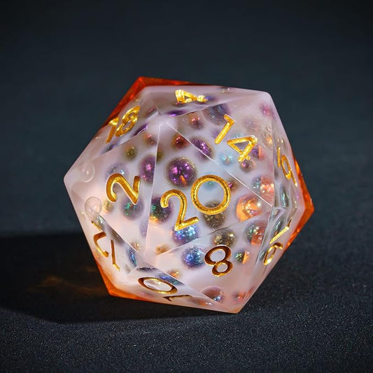 7PCS Beer Dice Set,Handmade Sharp Edge Dice Set D&D RPG Polyhedral Die,for Dungeons and Dragons TTRPG Games Roleplaying Games Pathfinder,with Gift Box.