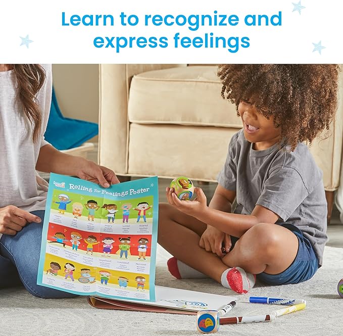 hand2mind Rolling for Feelings Dice Game, Therapy Games, Play Therapy Toys, Social Emotional Learning, Emotional Regulation for Kids, Social Skills Activities for Kids, School Counselor Supplies