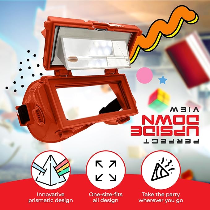 Inversion Goggles - Prism Goggles for Upside Down Challenge, 180 Degrees Universal Size Psychedelic Vision and Hilarious Fun, Lazy Glasses, Perfect for Family Party, Backyard Games and Gifts