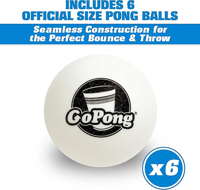 GoPong 8 Foot Portable Beer Pong / Tailgate Tables (Black, Football, American Flag, or Custom Dry Erase)