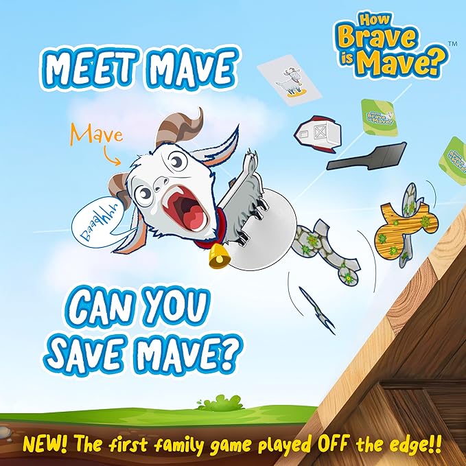 How Brave is Mave? - Never seen Before - Build Off The Edge of a Table - Laugh, Stack, and Topple - Competitive Game for Kids and Adults - Exciting Family Night Board Game
