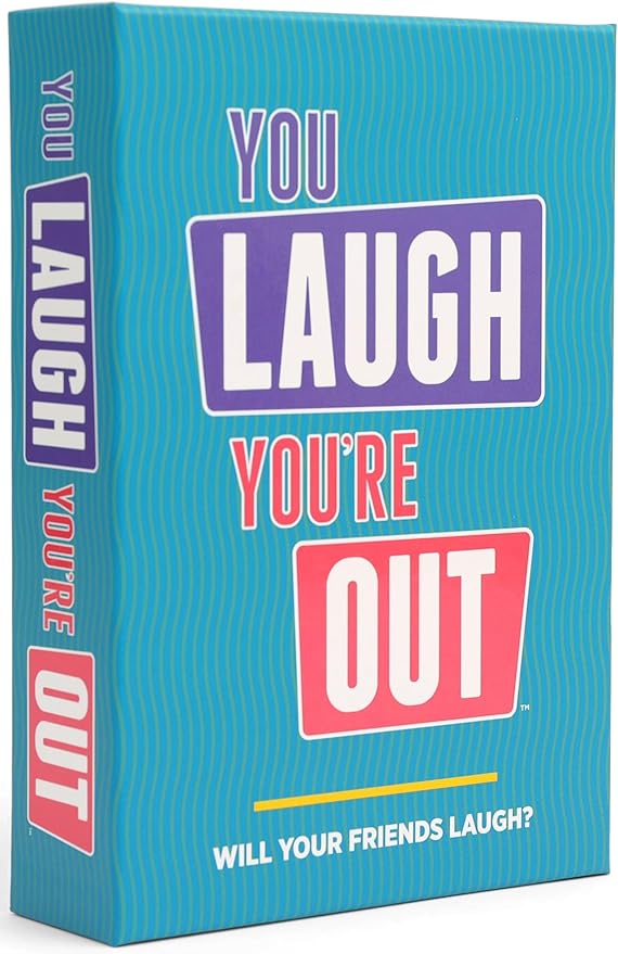You Laugh You're Out A Party Game with Hilarious Charades Family Card Games for Adults & Kids, 125 Prompt Cards Fun Card Games for Family Game Nights, Graduation Gifts, Gatherings, & Parties Ages 14+