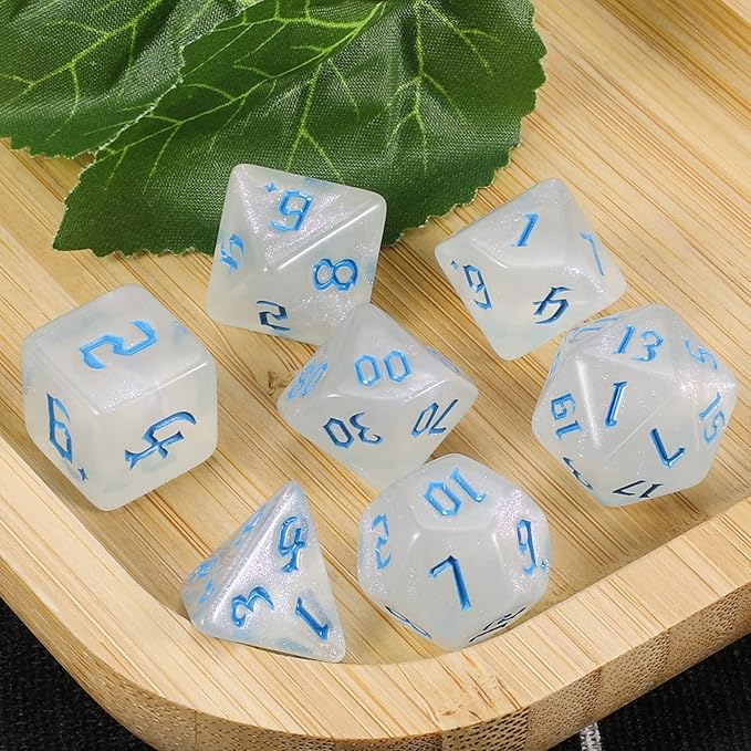 CiaraQ DND Polyhedral Dice Set with Dice Bag for Dungeons and Dragons RPG MTG Role Playing Table Games