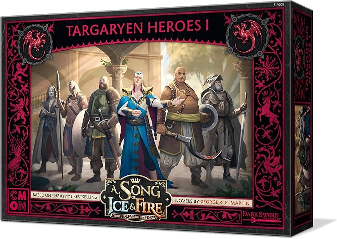A Song of Ice and Fire Tabletop Miniatures Game Targaryen Heroes I Box Set (Multilingual Edition) - Strategy Game for Adults, Ages 14+, 2+ Players, 45-60 Minute Playtime, Made by CMON