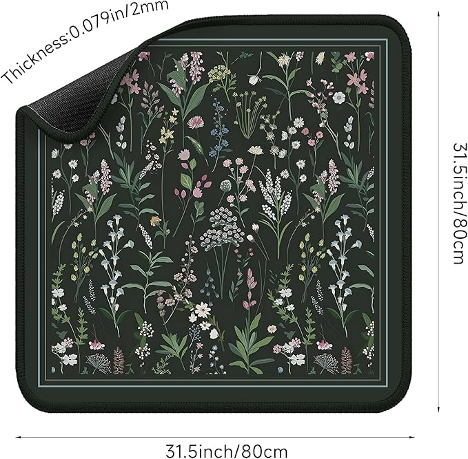 Mahjong Mat for Table - Durable Mahjong Table Cover with Unique Design, Premium Mahjong Accessories, Perfect Mahjong Gifts for Women, Game Mat for Mahjong and Board Game Enthusiasts (Forest Night)