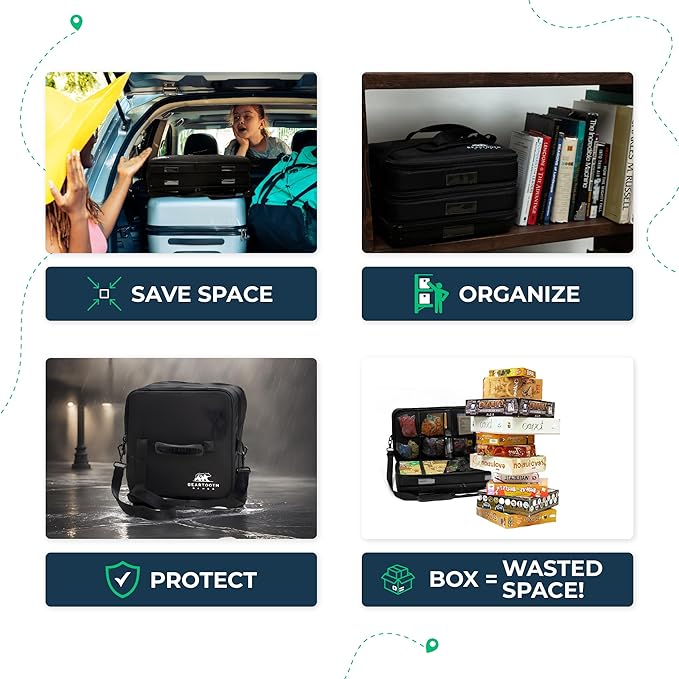 Explorer Series Board Game Bag for Organization, Travel, and Board Game Storage: The Foothills