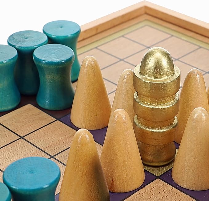 WE Games King's Table Wooden Games, Tablut Viking Strategy Board Games, 2 Player Games for Adults, Beautiful Home Decor, Wooden Board Games for Living Room Decor, Quality Birthday Gifts Museum Game