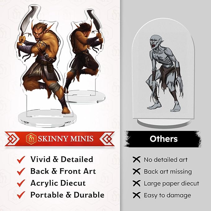 Spell Effects Gift Collection D&D Miniatures for Dungeon Masters - 2D D&D Compatible Miniatures - Durable Acrylic DND Minis - Double-Sided D&D Figures- Fantasy RPG Accessories & DND Gifts