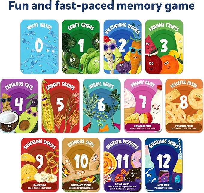 Skillmatics Card Game - What's for Dinner, Fun Strategy & Memory Game, Gifts & Family Friendly Games for Ages 7 and Up