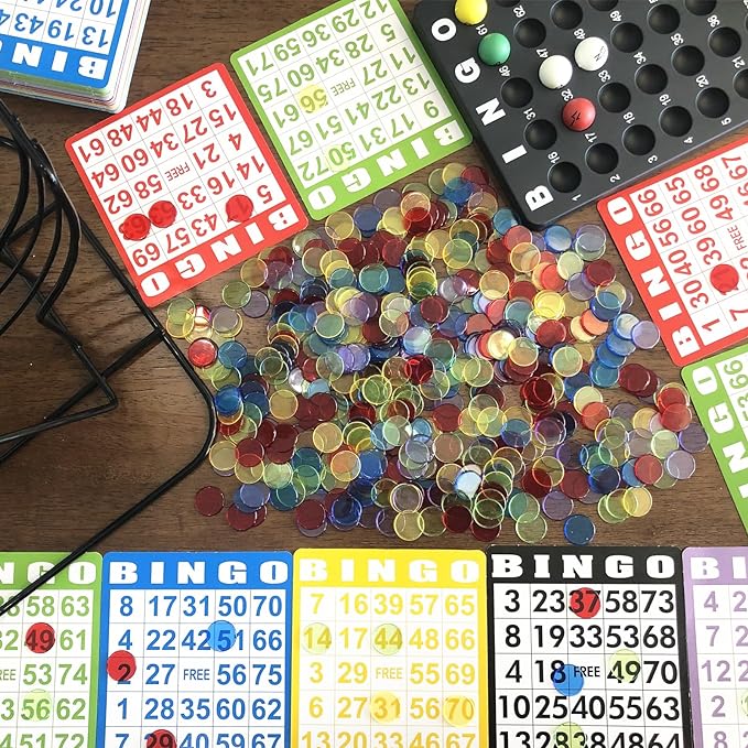 Yuanhe 500 Pieces 3/4 Inch Transparent Counting Chips for Bingo Game, Party, Classroom, Game Night - Mixed Color