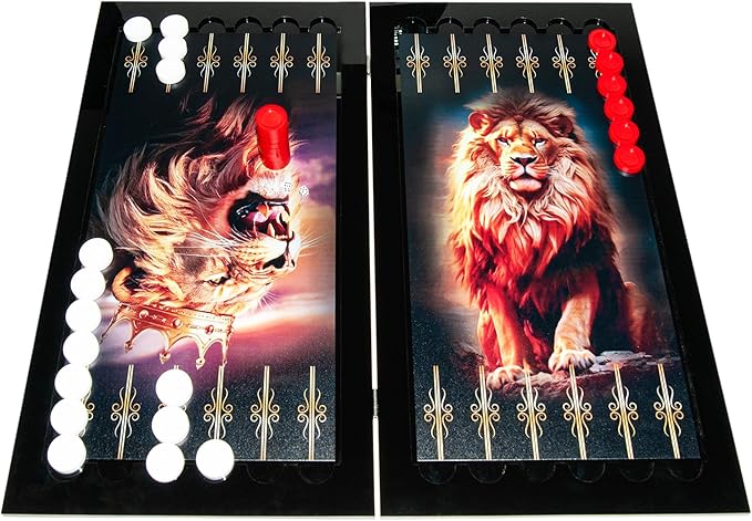 Backgammon Set (Lion and Israeli Flag)