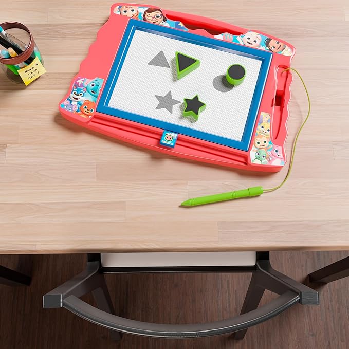 Lollipop Cocomelon Magnetic Sketcher with 3 Magnetic Stamps - Creative Drawing Pad for Kids and Toddlers 3+, Interactive Cocomelon Toy for Boys and Girls