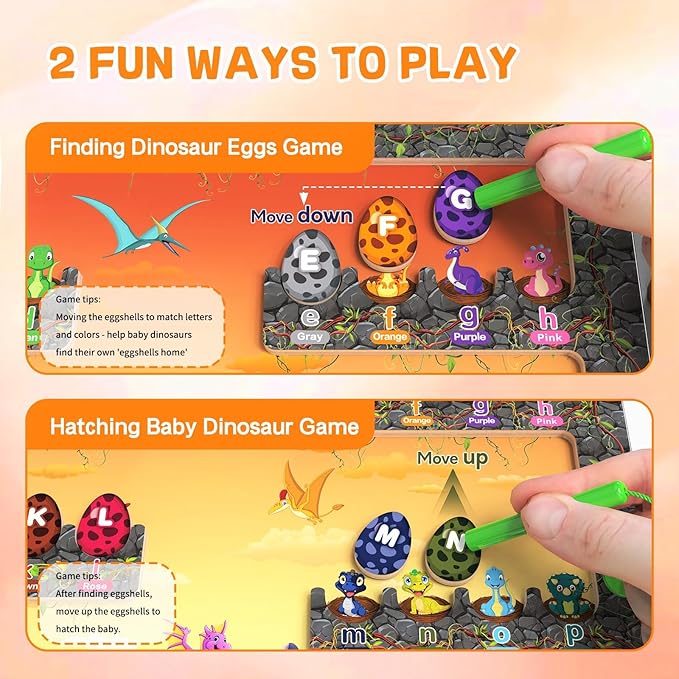Magnetic Alphabet Maze, Montessori Toys for 3 4 5 Years Old, Alphabet Puzzle Toddler Toys, Magnetic Color and Letter Maze, Preschool Learning Activities, Sensory Fine Motor Skills Game for Boys Girls