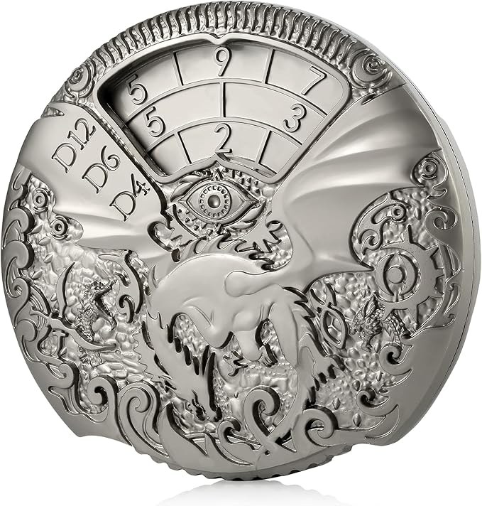 Spinner Dice DND,DNDND 7-in-1 Dragon Spinner Metal D&D Dice Set with Gorgeous Gift Box for Dungeons and Dragon and Tabletop Game (Iron)