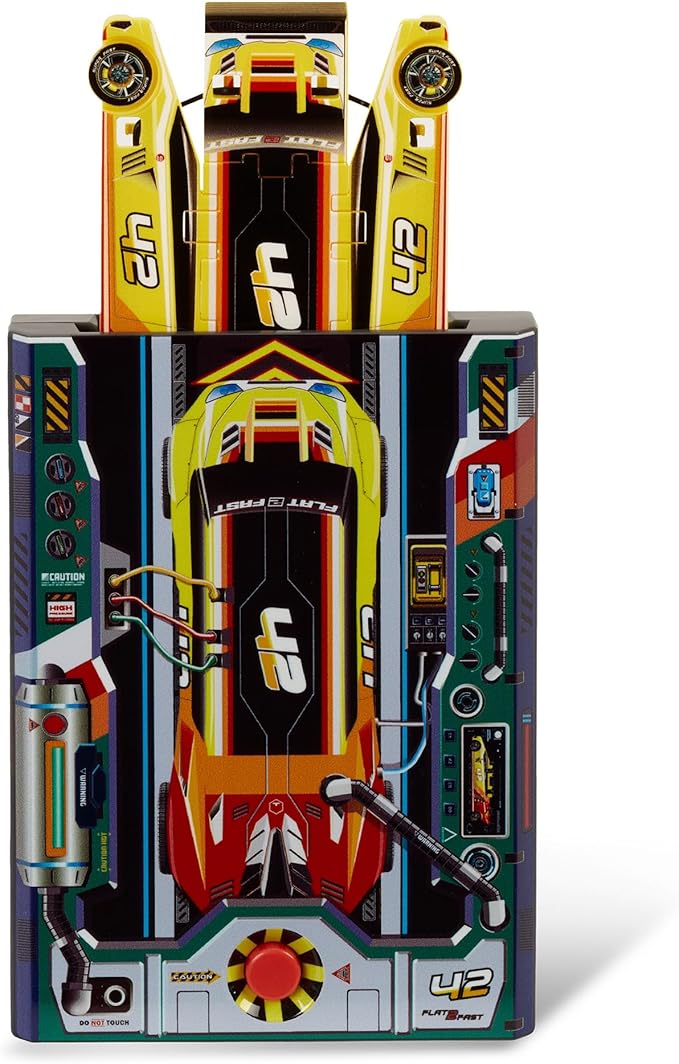 Yellow 42 Card Racer | Load, Launch, Race - Pocket-Sized Racecar Toy Ages 5 and up (Sold Each)