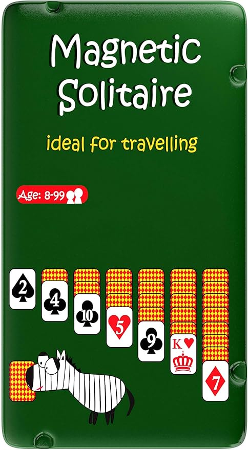 The Purple Cow Magnetic Travel Solitaire Game - Board Games for Kids and Adults. Great for Travel