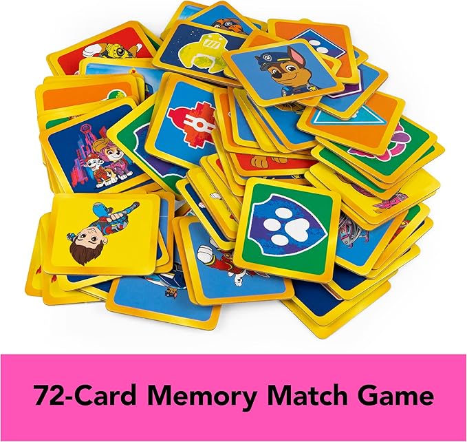 PAW Patrol: The Movie, 4-Game Adventure City Pack Memory Match, Pop-Up, Wooden Dominoes, & Lookout Games, PAW Patrol Toys for Kids Ages 4 and up