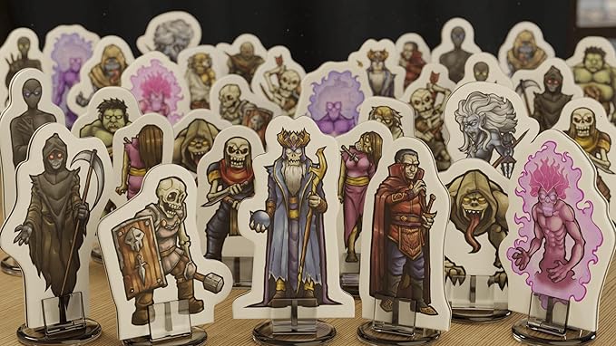 Hard Flat Minis for DND Miniatures with Bases | 28mm - 32mm Scale Dungeons and Dragons Starter Set 5e (Sinister Pack, 34, Miniatures)