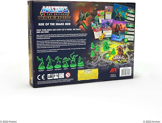 Masters of The Universe Rise of The Snakemen Expansion Set for Fields of Eternia Board Game, for 1-6 Players, Ages 14+