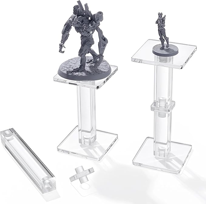 Kalami 2 Sets Flying Miniatures Combat Riser for DND with 2" Base, 3D Single Flyer Riser for Tabletop RPGs and Board Games