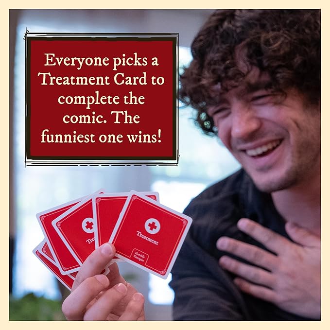 Exploding Kittens Horrible Therapist: Extra Horrible Edition 3-8 Players - Ages 17+ - 15 Minutes to Play - Comic Building Card Game - Ideal for Party, Family Game Night - White