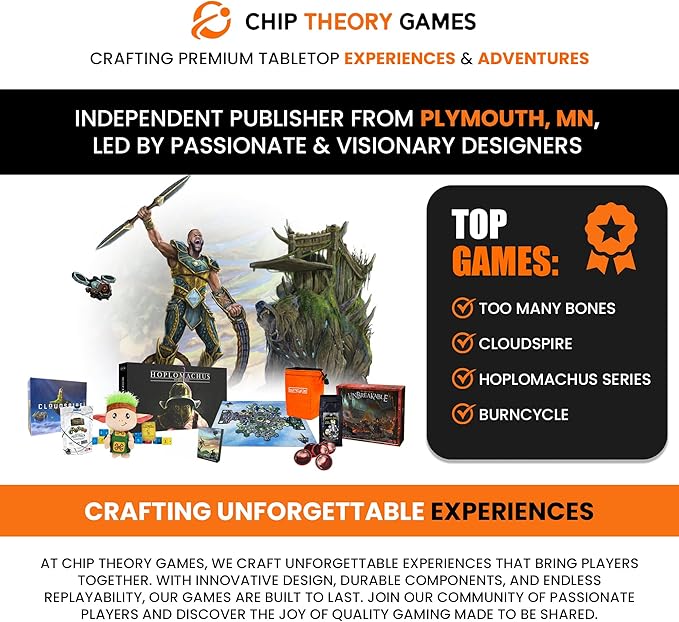 Chip Theory Game burncycle: Extra Action Dice, Set of 20 Game Dice, Strategy Game Accessories