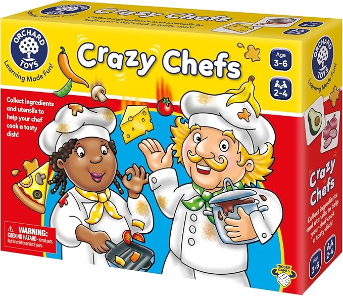 ORCHARD TOYS Moose Crazy Chefs Game. Help Make a Meal in This Tasty Matching Game. for Ages 3-6 and 2-4 Players
