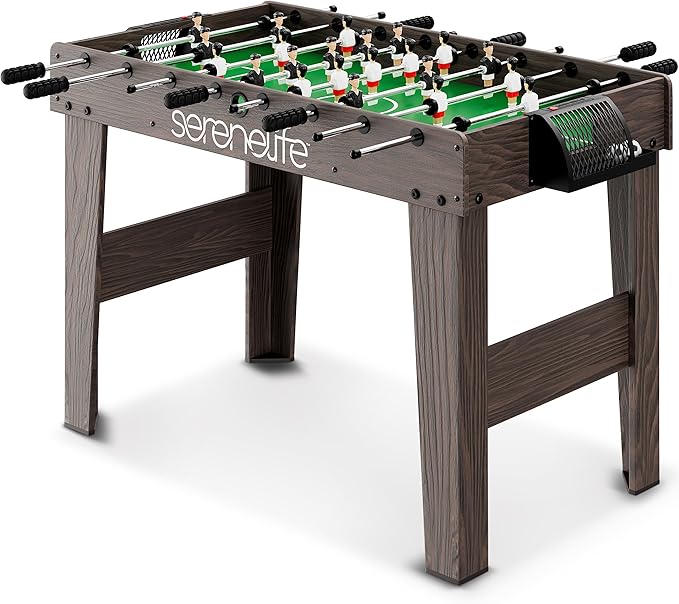 SereneLife Competition Sized Foosball Table, Full Size 48in Portable Soccer with Ball for Home, Arcade Game Room, Board Game for Indoor or Outdoor, Family Game Night, Perfect for Kids and Adults