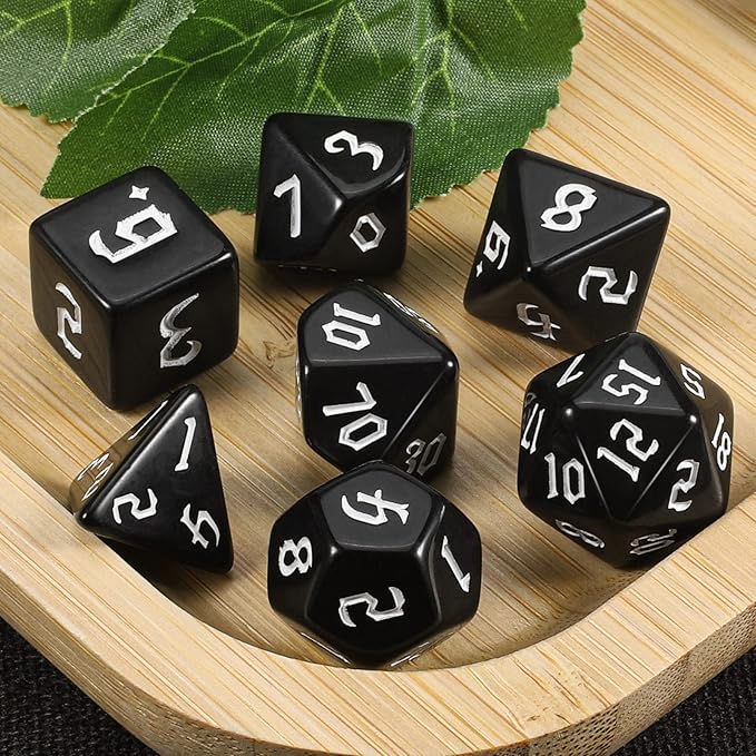 CiaraQ DND Polyhedral Dice Set with Dice Bag for Dungeons and Dragons RPG MTG Role Playing Table Games