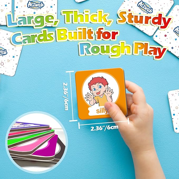 Aizweb Feelings Emotions Match Game,Memory Game,Social Emotional Learning Activities,Toddler Baby Flash Cards,Calm Down Corner Supplies,Educational Toys for Pre K Preschool Kindergarten Autism ADHD
