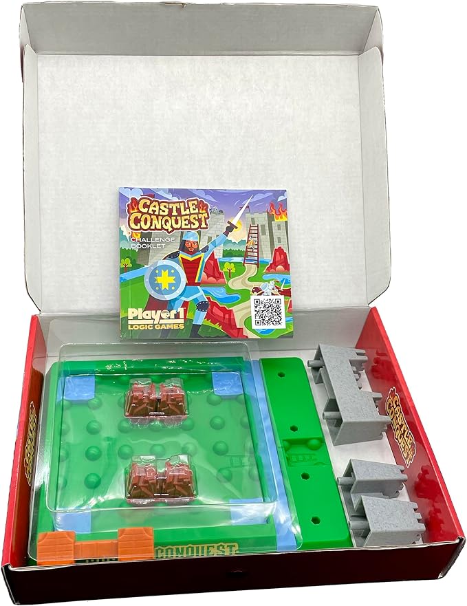 Player 1: Castle Conquest - Single Player Logic Game, 50 Challenges & Puzzles, Difficulty Levels Range from Easy to Difficult, Project Genius, Ages 8+