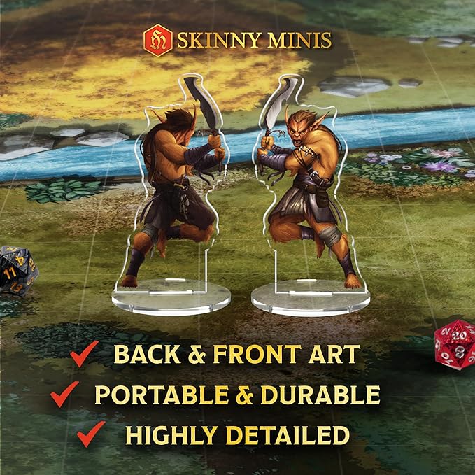 Spell Effects Gift Collection D&D Miniatures for Dungeon Masters - 2D D&D Compatible Miniatures - Durable Acrylic DND Minis - Double-Sided D&D Figures- Fantasy RPG Accessories & DND Gifts