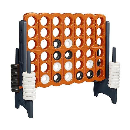 ECR4Kids Jumbo 4-To-Score, Giant Game, Orange/Grey, 1