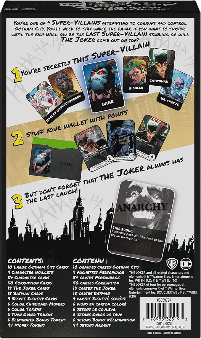 Spin Master Games The Joker, Diabolical Secret Identity Strategy Party Game, for Adults and Kids Ages 12 and up