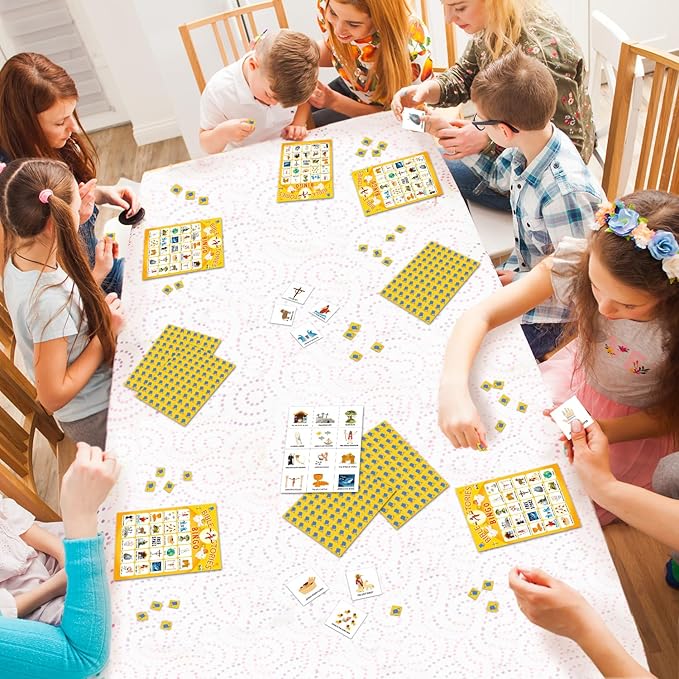 Bible Bingo Cards - Bible Stories, 24 Bingo Cards Sets, Bingo Games for Home Activities, Vacation Gifts for Adult Teenager, Bible Games Christian Party Game Bingo Supplies -01