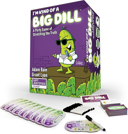 I'm Kind of a Big Dill — Hilarious Party Card Game for Adults & Teens — Perfect for Game Night & Parties — Bluffing, Guessing & Exaggeration with Tokens for Friends & Family Fun!